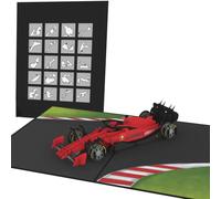 PopLife High-Speed Racing Car 3D Pop Up Card for All Occasions - Father’s Day, Birthday, Congratulations, Retirement, Work Anniversary - Race Car Drivers - For Husband, Son, Father, Friend