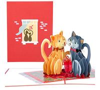 PopLife Love Kitties Carte de vœux pop-up 3D pour la fête des mères, la Saint-Valentin, pour les amoureux des chats - pour maman, pour épouse, pour grand-mère, fille, amie, belle-mère