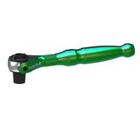POPLOCK 90 Dents liquet à tête pivotante pour embouts hexagonaux 1/4" en aluminium, réversible à 250 degrés à dégagement rapide liquet pivotant (Vert)
