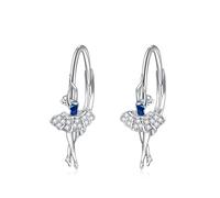 POPLYKE Boucles d'oreilles de danse pour femmes Boucles d'oreilles en argent sterling pour ballerine et danseuse Cadeau pour filles danseuses