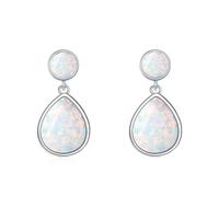 POPLYKE Larimar/pierre de lune/opale/labradorite/quartz rose Boucles d'oreilles pour femme en argent sterling en forme de goutte d'eau Bijoux cadeau pour femme