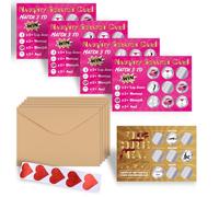 PopManko Lot de 5 cartes à gratter coquines pour lui, carte à gratter pour la Saint-Valentin, cadeaux amusants pour petit ami, mari, Noël, anniversaire, mariage, rendez-vous galant (rose rouge)