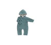 POPOLINI Combinaison bébé en laine polaire vert foncé | 62-68