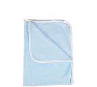 Popolini Nicky Couverture pour bébé en coton bio Bleu clair 90 x 70 cm