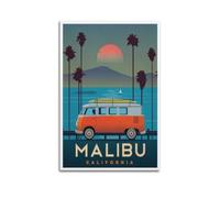 POPOORWQ Poster décoratif sur toile, style rétro, californien, décoration murale moderne pour chambre à coucher (60 x 90 cm)