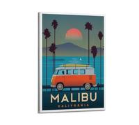 POPOORWQ Poster décoratif sur toile style rétro californien - Décoration murale moderne pour chambre à coucher - 20 x 30 cm