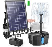 POPOSOAP Filtre solaire de bassin avec batterie de secours intégrée de 3600 mAh, filtre solaire de 8 W avec pompe à eau, filtre de bassin avec protection contre les pénuries d'eau et tube transparent