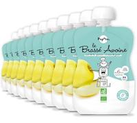 POPOTE - Brassé Avoine Pomme Bio Bébé 100 g - Dès 6 Mois - Gourde Individuelle - Yaourt Texture Onctueuse - Alternative Végétale Lait - Format Pratique à Emporter - Pack Familial 10 x 100 g