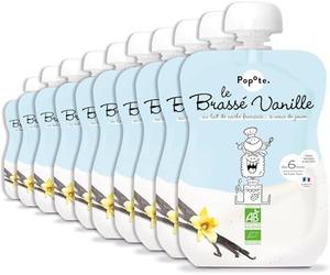 POPOTE Brassé Vanille Bio Bébé dès 6 Mois sans sucres ajoutés 10 x 100 g