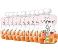 POPOTE Compote Abricot Bio - Dès 4/6 mois - Sans sucres ajoutés - 10 x 120g