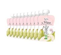 POPOTE Compote Poire Bio - Dès 4/6 mois - Sans sucres ajoutés - 10 x 120g