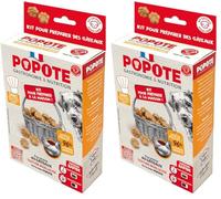 POPOTE - Friandises pour Chien - Recette au Poulet - Riche en Protéines Animale - Haute Digestibilité - Fabrication Française - A Cuisiner à la Maison - 1 Sachet de Préparation + 1 Dosette - 200 GR