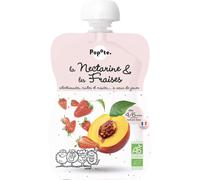 Popote Gourde Nectarine Et Fraises Dès 4/6 Mois Bio 120g