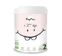 POPOTE - Lait Infantile 2eme Âge Bio 800 g En Poudre Dès 6 Mois - Formule complète et équilibrée - Avec des Protéines, DHA et Vitamines - Format Refermable Pratique - Préparation Facile