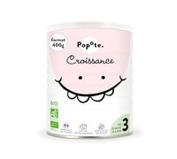 POPOTE - Lait infantile 3eme Age Bio 400 g - Lait en Poudre Dès 10 Mois - Formule Complète, Équilibrée - Avec des Protéines, DHA, Fer et Vitamines Essentielles - Boîte Refermable Pratique