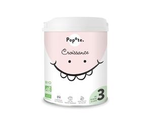 POPOTE - Lait infantile 3eme Age Bio 800 g - Lait en Poudre Dès 10 Mois - Formule Complète - Avec des Protéines, DHA, Fer et Vitamines Essentielles - Boîte Refermable Pratique