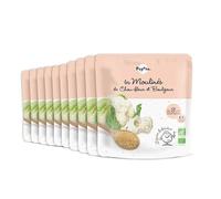 POPOTE - Moulinés Chou-fleur Boulgour BIO - Repas bébé dès 8 mois - Pack de 10 sachets x 180g