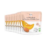 POPOTE - Moulinés Lentilles Corail Potimarron BIO - Repas bébé dès 8 mois - Pack de 10 sachets x 180g