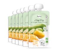 POPOTE - Petit Plat Courgette, Poulet et Parmesan Bio Bébé 180 g - Dès 6 mois - Gourde Individuelle - Texture Lisse - Format Pratique à Emporter - Diversification Alimentaire - Pack 10 x 180 g