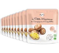 POPOTE Petits Morceaux Champignons Coquillettes Bio dès 10 Mois 10 x 190g