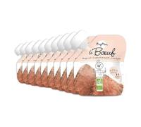 POPOTE - Purée Bœuf Bio - Dès 4/6 Mois - Gourde Individuelle 60 g - Recette Lisse, Équilibrée - Première Découverte des Protéines - Format Pratique à Emporter - Pack Familial 10 x 60 g