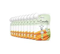 POPOTE - Purée Carottes Bio - Dès 4/6 Mois - Gourde Individuelle 120g - Recette Lisse, Équilibrée - Première Découverte des Légumes, Diversification Alimentaire - Format Pratique - Pack 10 x 120g