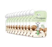 POPOTE - Purée Champignons Bio - Dès 4/6 Mois - Gourde Individuelle 120 g - Recette Lisse, Équilibrée - Première Découverte des Légumes - Format Pratique à Emporter - Pack Familial 10 x 120 g