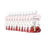 POPOTE - Purée de Cerise BIO texture lisse dès 4/6 mois - Pack de 10 gourdes x 120g