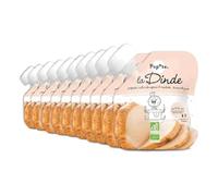 POPOTE - Purée de Dinde Bio Bébé 60 g - Dès 4/6 mois - Gourde Individuelle - Texture Lisse - Format Pratique à Emporter - Produit en France - Pack Familial 10 x 60 g