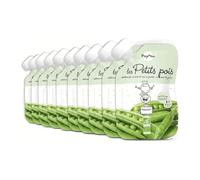 POPOTE - Purée Petits Pois Bio - Dès 4/6 Mois - Recette Gourmande Sans Sucres Ajoutés - Texture Adaptée Bébé - Idéale Pour Diversification Alimentaire - Format Pratique à Emporter - Pack 10 x 120g