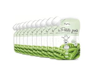 POPOTE - Purée Petits Pois Bio - Dès 4/6 Mois - Recette Gourmande Sans Sucres Ajoutés - Texture Adaptée Bébé - Idéale Pour Diversification Alimentaire - Format Pratique à Emporter - Pack 10 x 120g