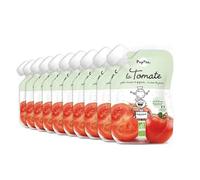 POPOTE - Purée Tomates Bio Bébé 120 g - Dès 4/6 Mois - Gourde Individuelle - Texture Lisse - Idéale Pour Accompagner Plats Enfant - Format Pratique à Emporter - Pack Familial 10 x 120 g