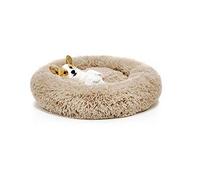 POPOTI Extra Large Dog Beds Sofa,Deluxe Fluffy Washable Round Dog Pillow Cat Cushion Pet Bed for Cat and Dog Snooze Sleeping Kennel (L-70cm, Beige)