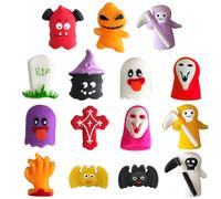 POPOYU 15 Mini Mochi Squishy Kawaii de Halloween,Jouets Doux à Presser Mochi de Halloween,Mini Animaux Jouet pour Soulager Le Stress Squishy pour Halloween Fête d’Enfant Cadeau,Calendrier de l’Avent