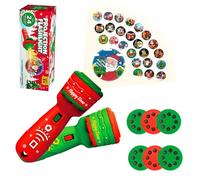 POPOYU 2P Projecteur Histoire Lampe Torche Enfant Jouets Noël,Lampe Projecteur de Poche Enfant,Noël Lampe à Histoire Enfants Dormir Histoire Projecteur Lampe pour Noël Ambiance Cadeaux