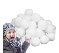POPOYU 30 Pièces Neige Artificielle Balles Jouets 6cm, Blanc, Polypropylène (PP), Boules de Neige Artificielles, Boule de Neige Artificielle, Décorations Arbre de Noël
