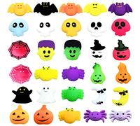 POPOYU 30PCS Halloween Kawaii Mochi Squishy Toys,Mignon Animaux Squishy Anti Stress Enfant,Mini Squishies Soft Squeeze Jouet,Cadeau Halloween Noël Pâques Anniversaire Invites Pochette Surprise Enfant