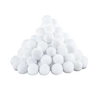 POPOYU 45 Pièces Boules de Neige Artificielle,5CM Noël Boules de Neige Blanches pour Bataille de Boules de Neige en Intérieur,Balles en Peluche Douce,Ornements Arbre de Noël