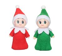 POPOYU Bebe Lutin Farceur de Noel,Mini Poupées Elfes de Noël,Petites Poupées Elfes de Noël pour Filles et Garçons, Jouet Fantaisie,Petite Poupée Elfe pour Tradition de Noël, Accessoires