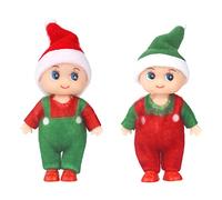 POPOYU Bebe Lutin Farceur de Noel,Mini Poupées Elfes de Noël,Petites Poupées Elfes de Noël pour Filles et Garçons, Jouet Fantaisie,Petite Poupée Elfe pour Tradition de Noël, Accessoires
