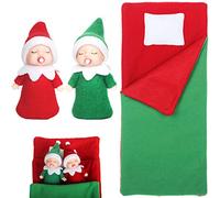 POPOYU Bebe Lutin Farceur de Noel,Mini Poupées Elfes de Noël,Petites Poupées Elfes de Noël pour Filles et Garçons, Jouet Fantaisie,Petite Poupée Elfe pour Tradition de Noël, Accessoires