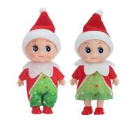POPOYU Bebe Lutin Farceur de Noel,Mini Poupées Elfes de Noël,Petites Poupées Elfes de Noël pour Filles et Garçons, Jouet Fantaisie,Petite Poupée Elfe pour Tradition de Noël, Accessoires