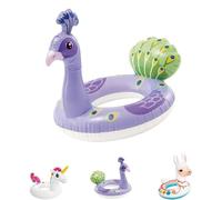 POPOYU Bouée de natation pour enfants de 3 à 6 ans, paon gonflable, jouets gonflables, pour fête de piscine, accessoires de fête de plage