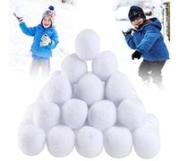 POPOYU Fausses Boules de Neige Artificielle Blanches,Noël Fausses Balles Jouets,Boules de Neige Douces Artificielles Réalistes,Fausse Neige pour Décoration de Noël Intérieur,Jeu de Combat (5cm-40x)