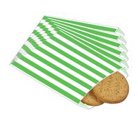 POPOYU Lot de 100 Sacs en Papier pour Sachet Bonbon,13x17cm Vert Sachet Kraft Papier Pochette de Bonbon Biscuit Sandwichs Sachet Biodégradable pour Cadeaux d'Invités de Noël Anniversaire Mariage