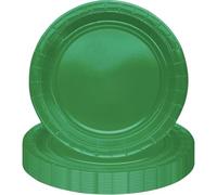 POPOYU MOMAHUA 16Pcs Assiettes en Papier 23cm/9inch - Vert Assiettes Épaisses et Solides pour Fête - Résistantes aux Graisses - Design Élégant Moderne pour Anniversaire Décoration