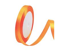 POPOYU Ruban Satin 10mm x 23m Orange pour Décoration de Mariage, Fête Noël Halloween, Emballage Cadeau, Ballons, Nœuds, Bouquet, Bricolage Art, Couture, DIY Artisanat