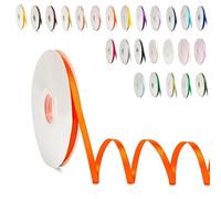 POPOYU Ruban Satin, 6mm x 91m Ruban de Ballon Orange en Satin pour Créer des Cartes, Scrapbooks, Emballage Cadeaux Décorations, Fleurs, Boîtes, Marque-places, Gâteaux, Confirmation, Mariage, Noël