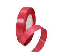 POPOYU Ruban Satin Pastèque Rouge 15mm x 23m Ruban de Noël pour Cadeau Emballage, Ruban Tissu DIY Décoration pour Mariage, Anniversaire Artisanat, Fête, Coffrets, Bouquet, Ruban pour Noeud Couture