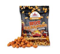 Poppamies Cacahuètes épicées au piment habanero - Les cacahuètes épicées sont un excellent choix pour grignoter - Sans gluten, sans lactose, végétaliennes - Piquant : Fort - 150g